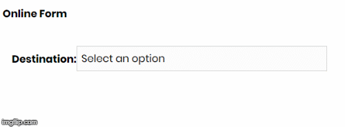 selected option will be submitted automatically without function confirmation