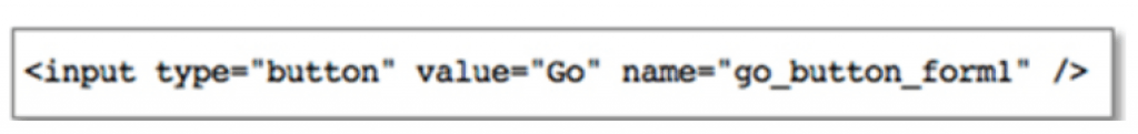 correct HTML coding - input element is used for a button