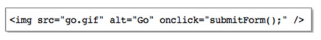 wrong HTML coding - an image is used for a button