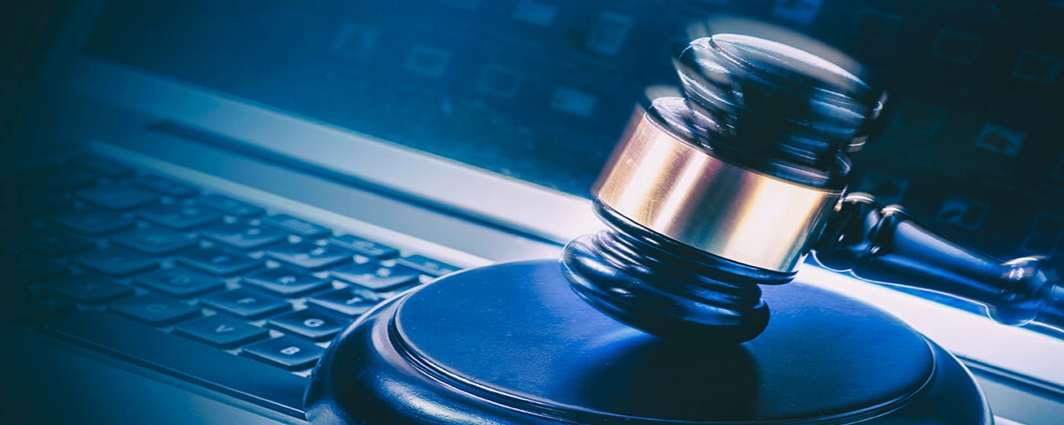 gavel on keyboard