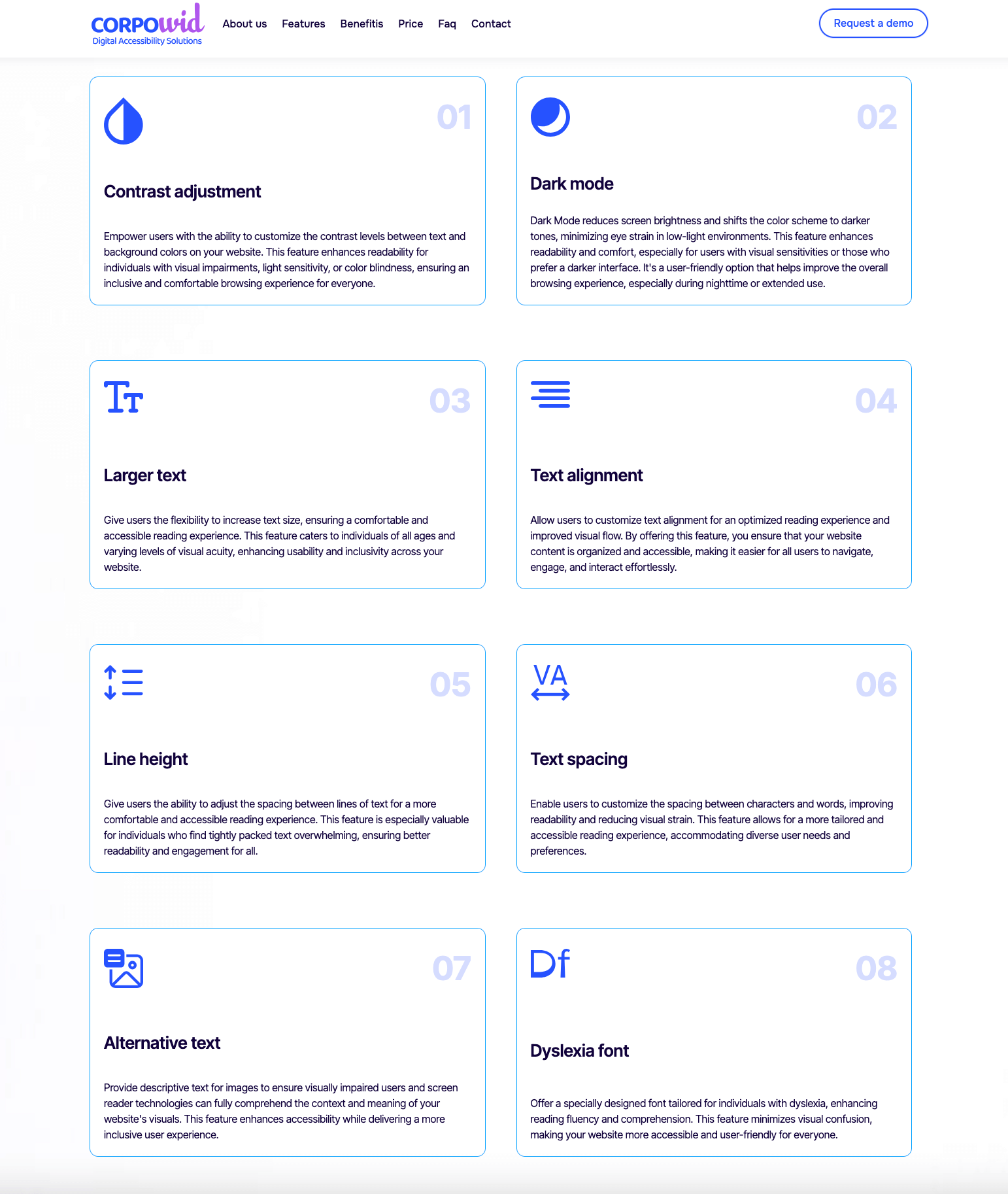 Features Offered by Corpowid Widget