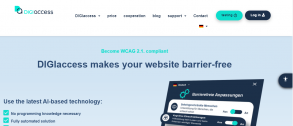 Screenshot of Digiaccess homepage